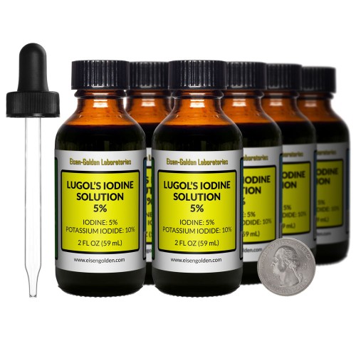 Lugol's Solution 5%  - 16 Fluid Ounces in 8 Bottles